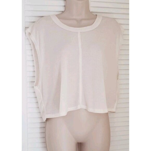 NEW FREE PEOPLE MOVEMENT INFINITEE MUSCLE TEE WHITE - Picture 4 of 8